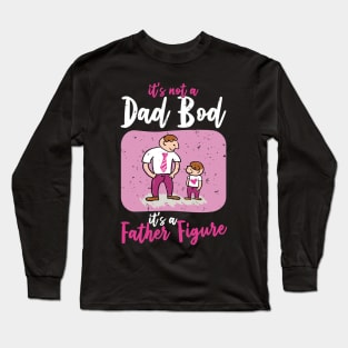 Dad Bod | White And Pink Text Funny Dad Long Sleeve T-Shirt